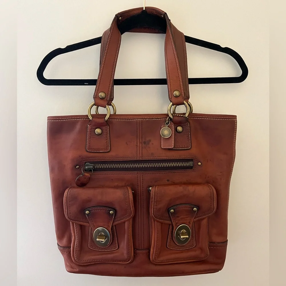 Coach | Bags | Vintage Coach Legacy Gigi Brown Leather Large Tote